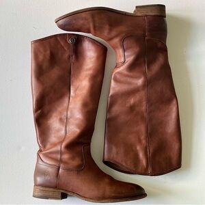 FRYE Melissa Button 2 Wide Calf in Cognac, Size 11